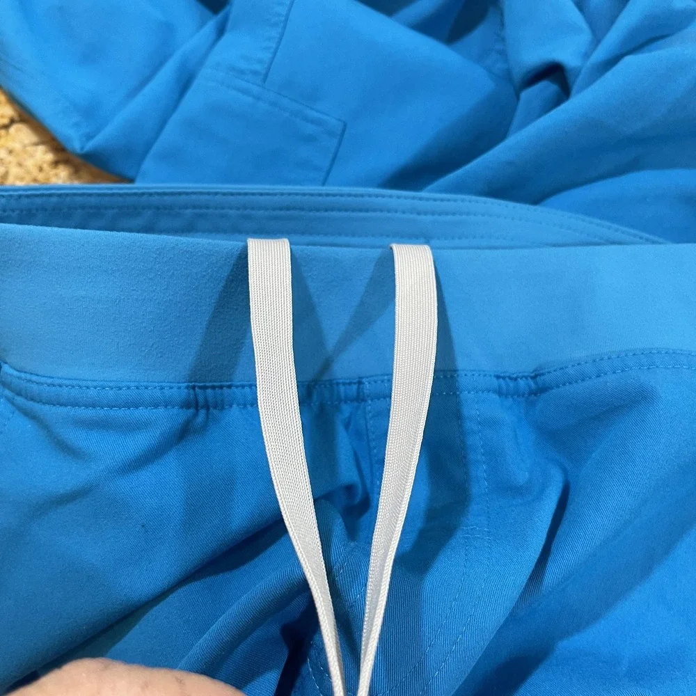 FIGS Scrub Pants Mens Large Tall Blue Tech Collection Drawstring Style 1000149T‎